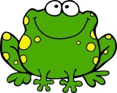 Cute cartoon frog clipart
