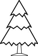 Black and white drawing of a tree clipart