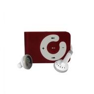 Micro Sd Card Slot Mp3 Player With Lcd Screen Metal Clip Magenta