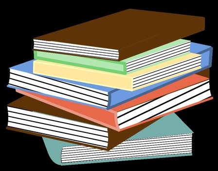 Clip art of stack of books