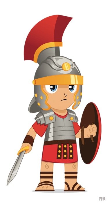 Soldier In Cartoon Style drawing