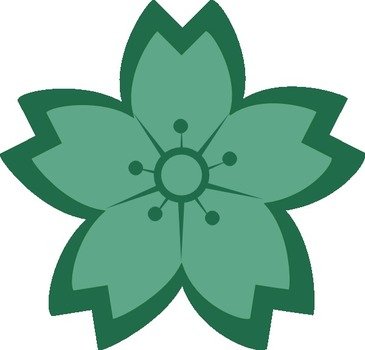 Teal Sakura At Clkercom Vector Online Royalty