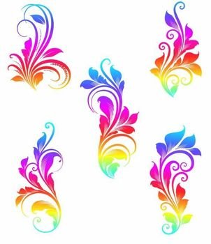 Graphics Colorful Swirls Vector Free clipart
