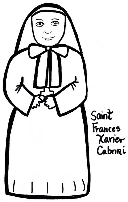 female Saint, outline