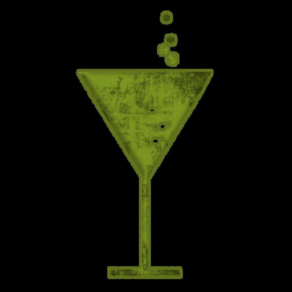 Green drink in the glass clipart