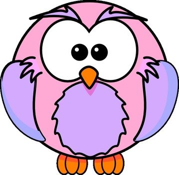 Pink And Purple Owl At Clkercom Vector Online