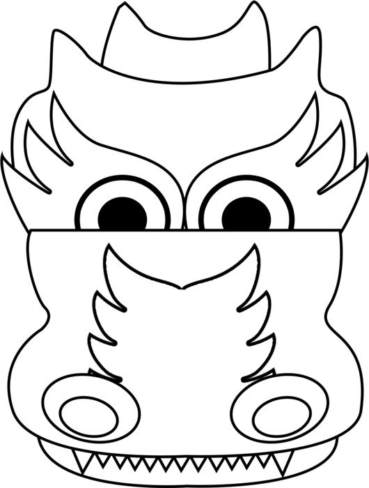 chinese new year mask as picture for clipart