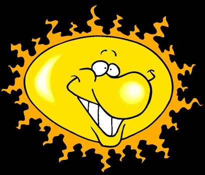 Cartoon Sun Coffee In A Cup clipart