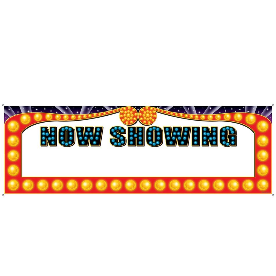 Clip Art of the now showing sign