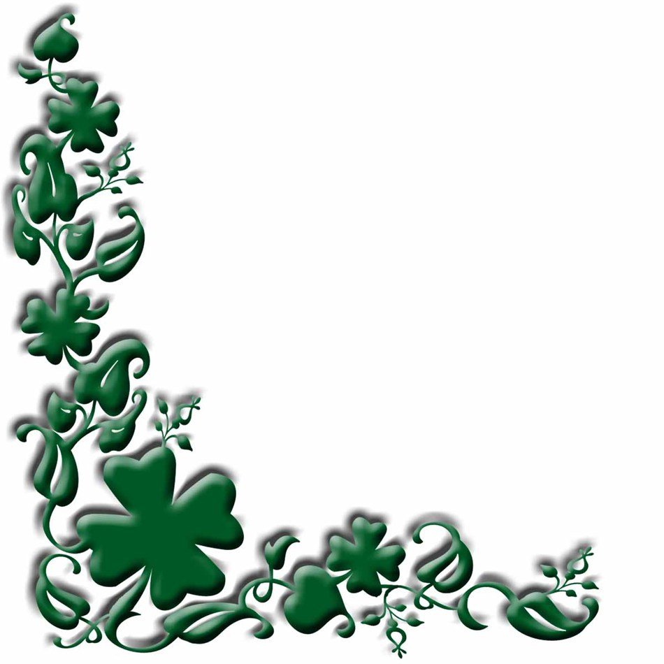 Green Irish frame clipart