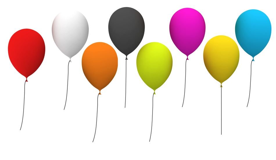 Ä°llustration of Colourful party balloons