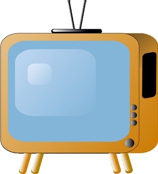 Old Styled Tv Set At Clkercom Vector Online