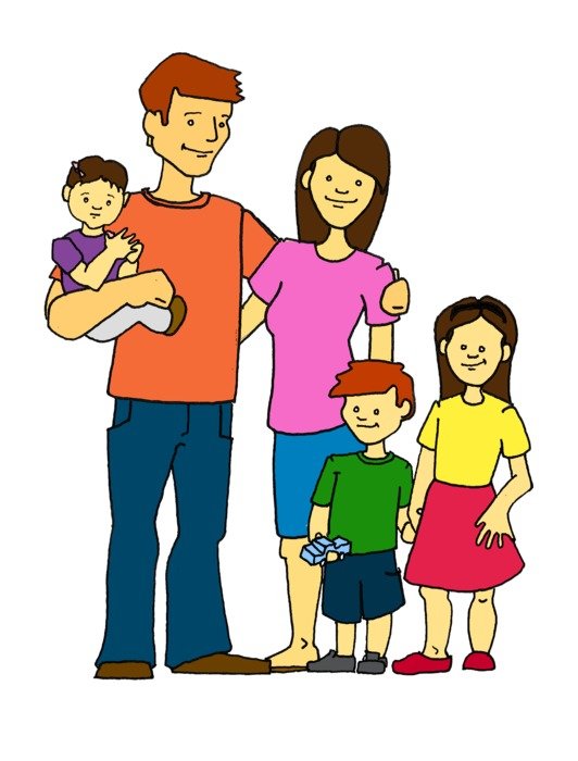 big family as a graphic image