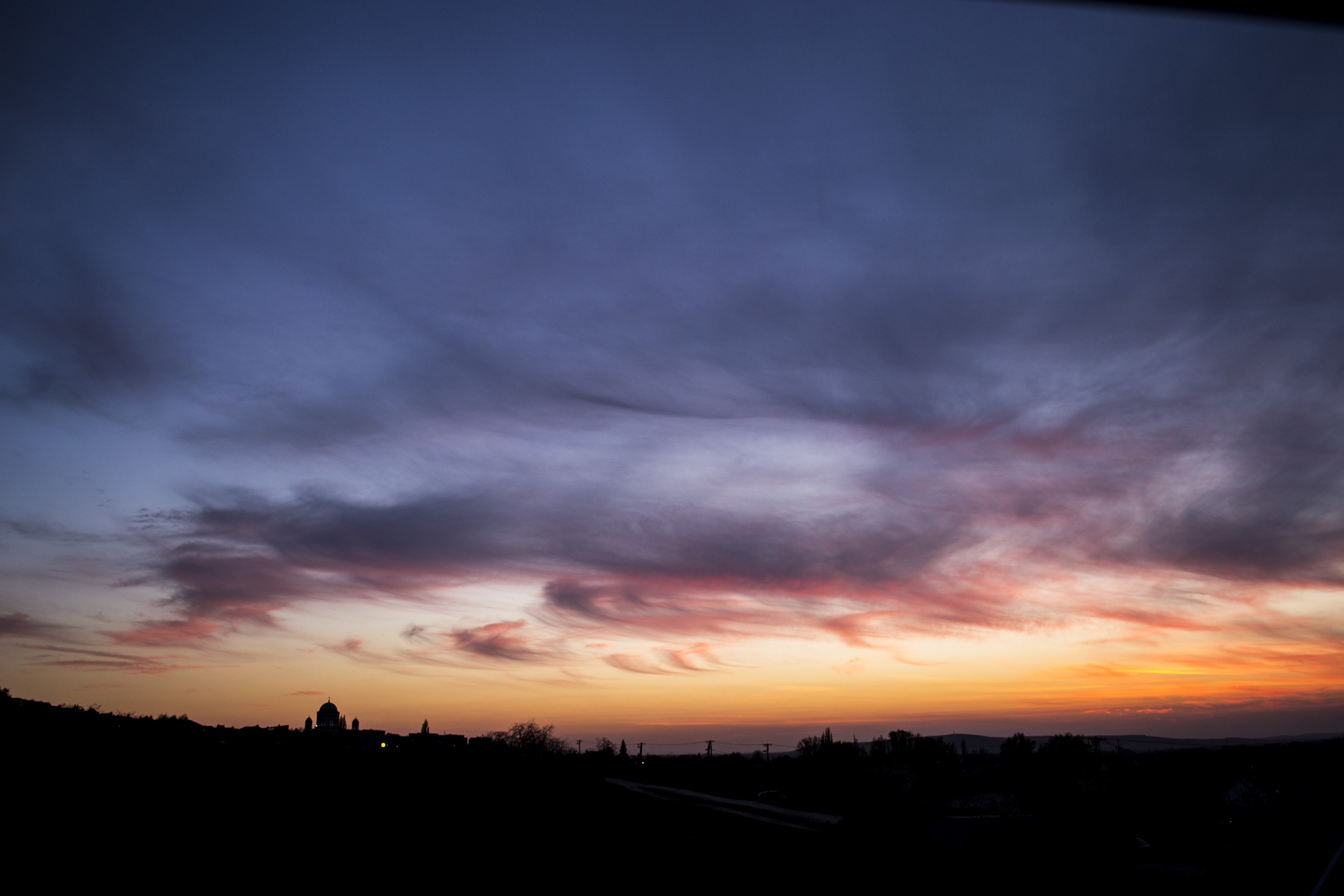 Landscape Of Cloudy Evening Sky Free Image