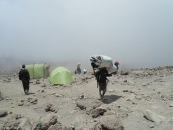 hiking on Mount Kilimanjaro