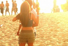 romantic couple on the beach in Latin America