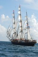 The Stad Amsterdam is a three-masted clipper