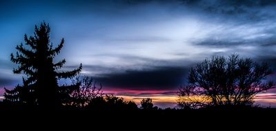 amazing colors of the evening sun