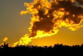 golden sunset sky