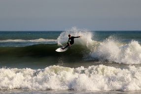 surfer in sea foam