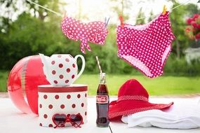 bathing suit and coca