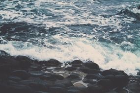 rough rocky shore