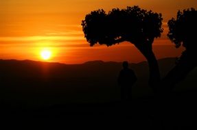 golden sunset in tuscany