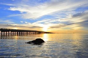 Sunset on the coast