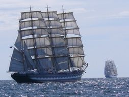 tall ships sailing nautical scene