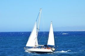 sailing ship at sea off the coast of Greece