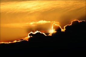 clouds sunset holiday gold sky