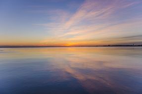 sunset reflection on a water