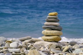 water pebble in the beach