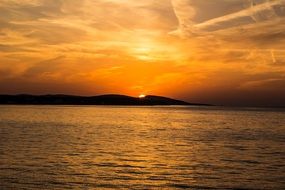 sunset on the Croatia coast