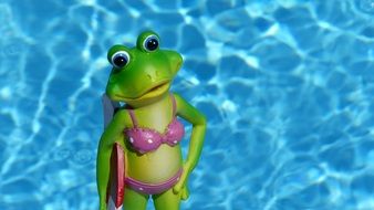 frog in bikini