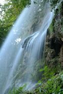 beautiful waterfall urarch in the swabian alb