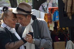 elderly couple dancing, argentina, buenos aires