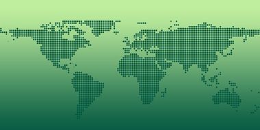 green map of the world