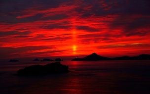 Dramaric red sunset