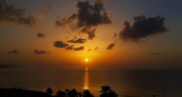 golden sunset over Fuerteventura