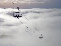 fog chairlift Slovenia