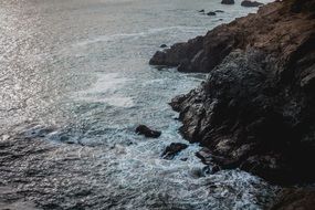 rocks of the coastline