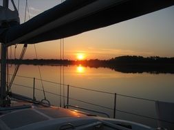 beautiful sunset on masuria