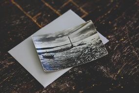 retro postcard with a picture of a lighthouse