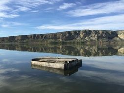 boat reflection on the lake