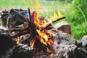 barbecue fire