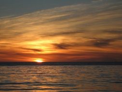 sunset reflecting in the ocean