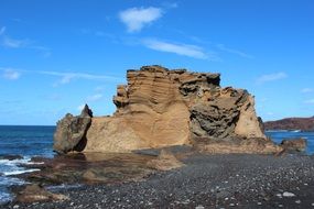 cliffs on the coast in El Golfo