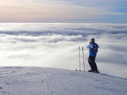 Snowy mountain peak in Slovenia
