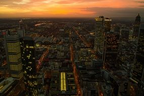 sunset over Frankfurt